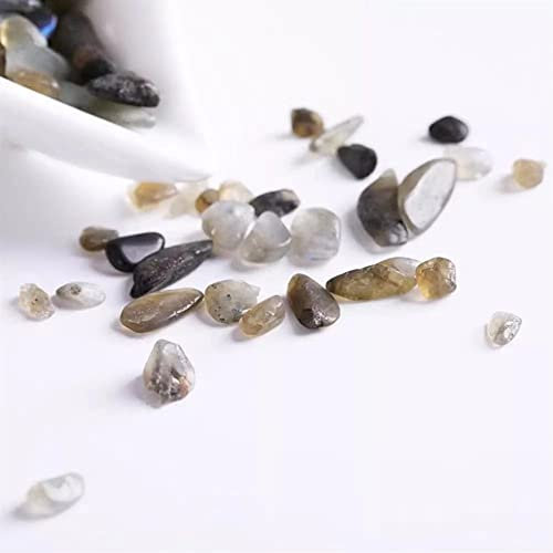 AZOOB 7 mm-15 mm natürlicher Edelstein Labradorit StoneCrystal Kies for Fengshui-Dekoration 1000 g NaturalCrystal ERTEYIN