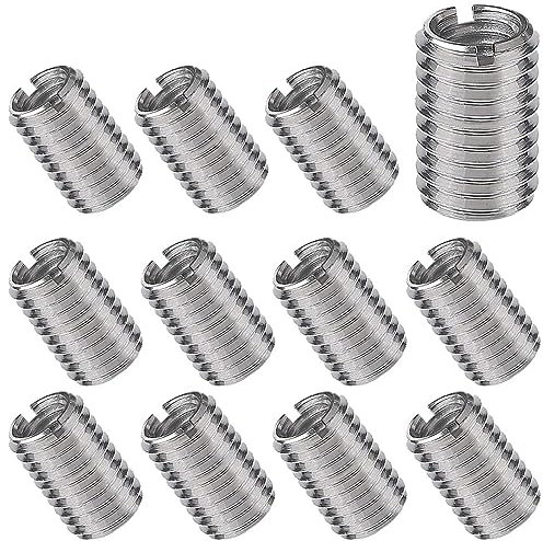 12 Inserti Filettati da M8 a M10, Inserti Filettati, Inserto per Riparazione Filettatura, Strumento di Estensione Filettatura Maschio, Forniture per Riparazioni in Acciaio Inossidabile