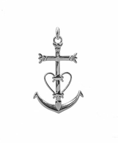 ASCALIDO Großer Camargue-Kreuz-Anhänger aus massivem 925er Silber