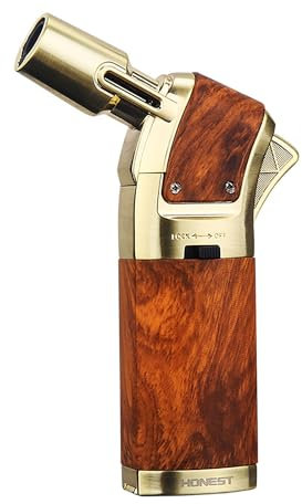 BAILEYU Encendedor de Cigarros Llama Jet Ajustable Uso Invertido de 360°. Cerradura de Seguridad con Ponche de Puros para Velas Cocinar Soldadura Arte de Resina (sin Butano)