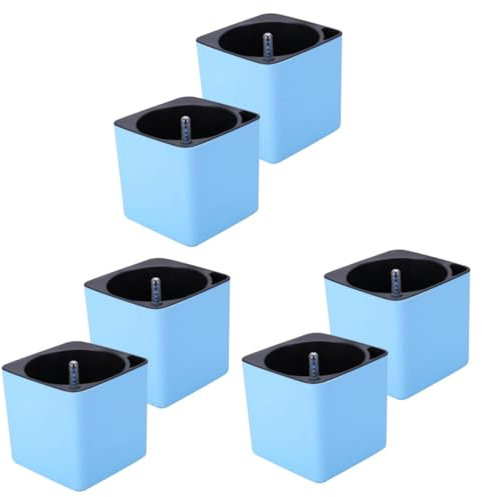Supvox 12 Stück 1 blumengießkanne für zimmerpflanzen blumentopf mit wasseranzeige pflanztöpfe viereckig Desktop-Pflanzenhaltertopf Lazy Water Blumentopf automatisch quadratisches Becken
