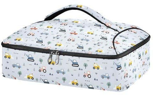 Mnsruu Car Casserole Carrier for Hot or Cold Food, Insulated Casserole Dish Carrier Bag with Lid, Food Carrier for Travel Party Picnic Tote Bag