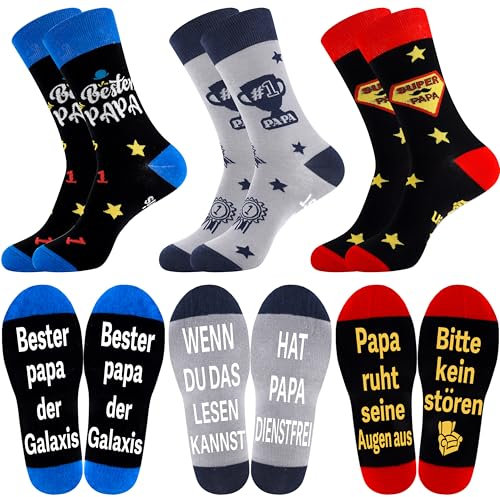 Belloxis Geschenke für Papa Socken Papa Geschenk Geburtstag Bester Papa Geschenke für Väter Geburtstagsgeschenk für Papa von Tochter Geschenkideen Papa