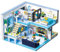 Hallisun Friends Haus Baustein Set, Friends Wohnung Mini Block Modellbausatz, DIY Karikatur Modular Modernes Haus Konstruktions Spielzeug, Geschenkidee für Jungen und Mädchen ab 8 Jahren, 1235 Stück
