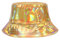 MILAKOO Wasserdichter Eimer Hut Punk Hip Hop Hut Unisex Hologramm Regenkappe für Motto Party Gold