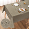 AooHome Tischdecke Abwaschbar, Kaffee Braun Tischdecken 100x140cm Leinen-Optik Tischtuch aus Polyester Wasserabweisend mit Lotuseffekt, Dauerhaft Kratzfest für Wohnzimmer, Esszimmer, Balkon, Garten