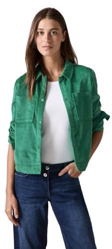 CECIL Damen B212236 Kurze Cordjacke, Malachite Green, L