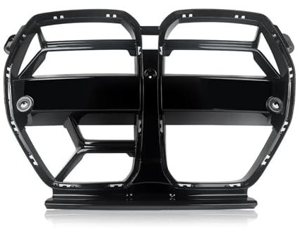 Kühlergrill Auto Front Stoßstange Gitter Haube Grill Für G80 G81 M3 G82 G83 M4 2021 2022 2023 Glänzend Schwarz Carbon Faser Stil Frontgrill(Glossy Black)