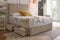 Fireplaces 4 Life Plush Divan Bed Set with Orthopaedic Mattress and 24 Headboard *Storage Available (Beige, 2 Drawers Footend, 4ft6 Double (135 x 190 cm))