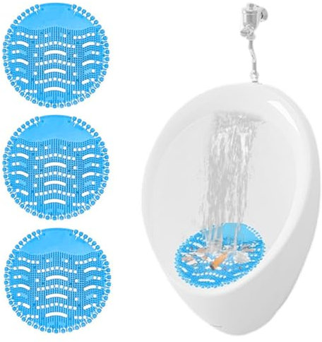 QEDBOJE 3 pièces Lot De Tamis D'urinoir Parfumés, Désodorisant, Pare-Éclaboussures, Emballés Individuellement Pour Toilettes, Salles De Bains D'invités, Toilettes Publiques, Tapis D'urinoir