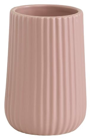 Gedy Marika Porte-Brosse à Dents en céramique, Rose, 8 x 8 x 11,6 cm