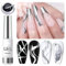 FunnAura Metallic Gel Nail Polish, Silver 3D Metal Effect Liner Mirror Chrome Nail Art Paint