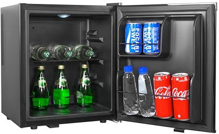 METRO Professional Minibar GMB2038B, 38 L, 60 W, LED-Beleuchtung, 1 Regal, +6 °C bis +22 °C, umkehrbare Tür, schwarz