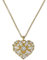 Ted Baker Cherish Crystal Cluster Heart Locket Pendant Necklace for Women (Gold/Crystal)