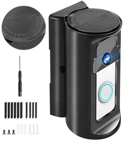 AMFUN Adjustable 0 to 360 Degree Doorbell Angle Mount for Video Doorbell(1/2/3/3Plus/4/pro 2), Replacement Angle Adjustment Mounting Bracket Wedge Kit
