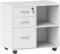 HOMCOM Classeur de Bureau avec 3 tiroirs, Meuble de Bureau en Bois avec roulettes, 2 Compartiments et tiroir avec Serrure et clé, pour Le Bureau et l'étude, 60x40x56 cm, Blanc