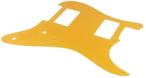 E -Gitarre Pickguard E -Gitarren -Pickguard, Gitarrenbass Pickguard Aluminium Alloy Guitars Pick Guard Scratch Plate Vordrückte Pickguard 2 Humbucker Gitarrenteile (Orangegold)