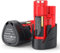 HTongD Ersatzakku für Milwaukee Akku 12v: 3.0Ah Li-ion Werkzeugakku für Milwaukee M12 - Kompatibel M12B 48-11-2411 48-11-2420 48-11-2401 48-11-2402 48-11-2401 (2-Stück)