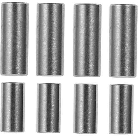 BUGUUYO 8 Stück Verlängerte Schweißmutter Hülsenstange mit Gewinde Gewindestange Kupplungsmuffe Gewindebolzen Hülse stoßverbinder Hülsenbolzenmuttern Überwurfmutter aus Edelstahl Silber