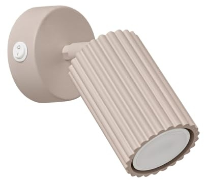 SOLLUX lighting Wandleuchte Innen - Wandlampe met schakelaar Aluminium - 1 Flammig - LED Lampe Glühbirne - Taupe Karbon