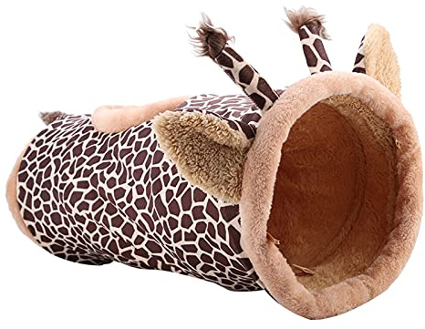 Pongnas Katzentunnel, Katzenspielzeug für Innenkatzen Hundetunnel Faltbare Katzenrohre und Tunnel Tragbare Stoff Peekaboo Cat Cave für Katzen, Kaninchen, Welpen, Meerschweinchen, 9,44x27,55in