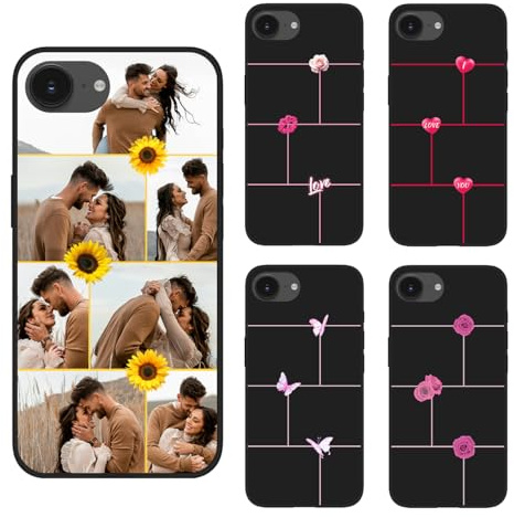 Individuelle personalisierte Hülle kompatibel mit Apple iPhone 12 Mini 2020 - Anpassbare Fotocollage Handyhülle, Schlankes Silikon Schutzhülle, einzigartiges Geschenk