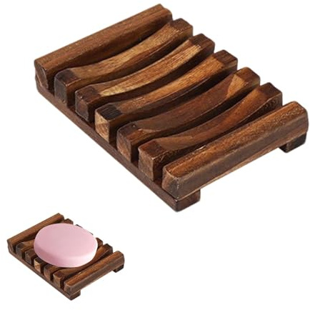 Soap Dish, Wooden Soap Tray for Kitchen, Bathroom, Shower