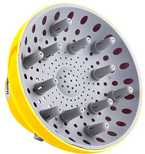 Hairizone Universal Hair Diffuser Adaptable for Blow Dryers with D-1.7- Inch to 2.6-Inch (4.3 to 6.6 cm) for Curly or Wavy Hair, Lemon