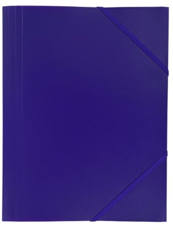 Janrax A4 Purple 3 Flap Folder with Elasticated Closure