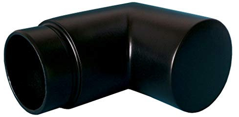 Endstück Ecke für Rohr 42,4 x 2 mm schwarz pulverbeschichtet Rohrabschluß Geländer Handlauf Edelstahl