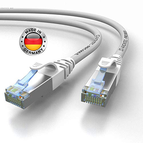 AIXONTEC 0,5m CAT 7 Profi-Netzwerk-LAN-kabel-Grau Cat6a Profi-Patchkabel SFTP (Pimf) 10 Gigabit Kat7-LANKabel HIGHEND Cat7 S/FTP flex Powerlan-kabel