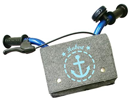 Fahrradtasche Laufrad Lenkertasche Geschenkidee für Kinder Jungen mit Namen und Wunschmotiv individuell personalisiert auch für Fahrrad von SupaRina