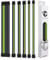 Reaper Cable Sleeved PSU Extension Set - Power Supply Extensions - 1x 24 Pin/ 2x 8 Pin/ 2x 6 Pin/ 1x 4+4 Pin - With Combs - 30cm (Carbon & Green)