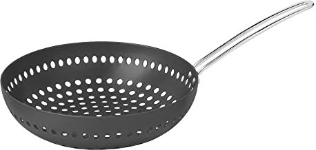 Tramontina - Wok con Rejilla Churrasco, Parrilla para Comida, en Aluminio Anodizado, Mango de Acero Inoxidable, Tamaño de 26 cm