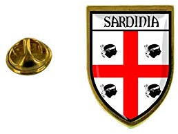 Akachafactory Pin Anstecker Anstecker Anstecker Stadt Flagge Wappen Sardinien Sarde