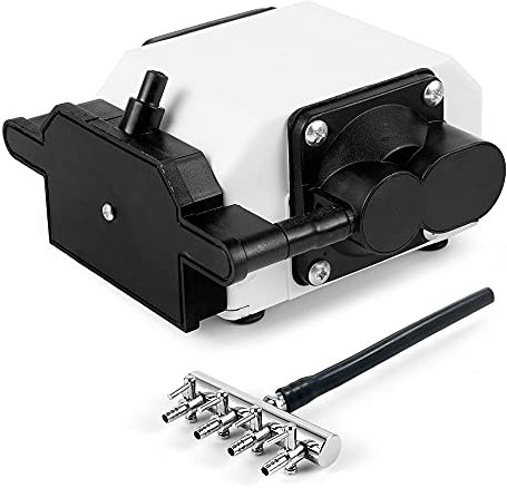 PONDFORSE Air Pump for Aquariums and Hydroponic Systems with Air Flow Control Lever Valve, Adjustable Airflow Fish Tank 475GPH Air Pump 20W 30L/min (475GPH, 20W)