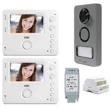 Urmet Kit Videocitofono Bifamiliare Urmet Miro Mikra 2 Fili 1722/94