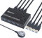 KCEVE USB 3.0 Switch Selector - 4 Computer Sharing 4 Devices KVM Switcher Box for Printer, Scanner, Mouse, Keyboard - Compatible With Mac/Windows/Linux - 4 Pack Cables Included