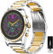 SkyBand Metallo Acciaio Moda Cinturino Compatibile per SmartWatch Michael Kors Gen 6 Bradshaw (Oro & Argento)