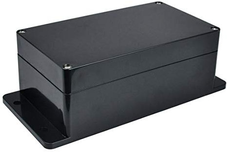 Project Box with Fixed Ear Therlan DIY IP65 Waterproof Junction Box ABS Universal Electronics Project Enclosure Black Project Boxes Dustproof Plastic Case Indoor Outdoor Connecting (158 * 90 * 60mm)