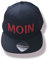 5 Panel Snapback Cap, Bestickt in 3D Optik mit dem Text Moin