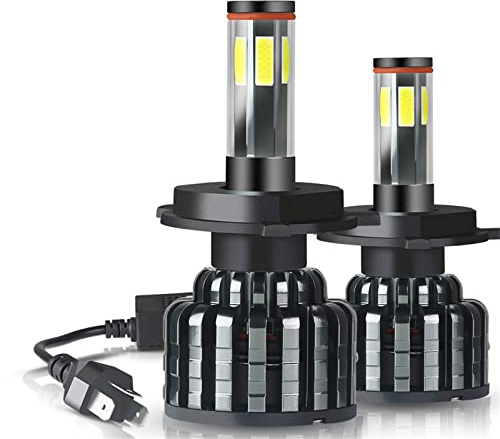 Lot De 2 Ampoules De Phares LED 60 W 6000 K 3000 K LED Bicolores Blanc Jaune Pour Feux De Croisement/Antibrouillard IP68 Étanche.,H4