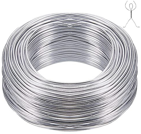 Aluminum Craft Wire, 32.8ft/ 10m Bendable Sculpting Metal Wire, Bendy Craft Wire for Jewelry Skeleton, Floral Making DIY Crafts Gardening Sculpting Armatures, Silver