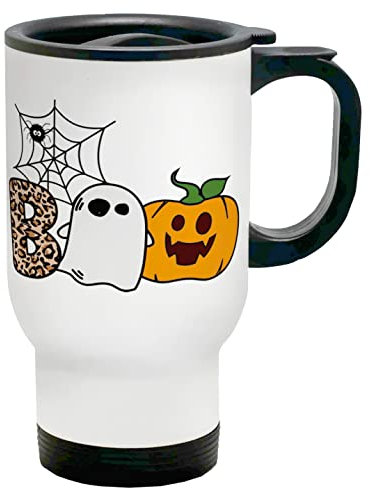 Shopagift Boo Pumpkin Ghost Halloween Travel Mug Gift Cup