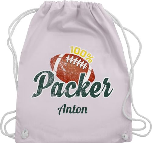 Turnbeutel Rucksack - Geschenke Superbowl - 100% Packer - American Football Geschenk - Unisize - Pastell Rosa