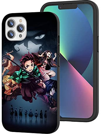 WANGQINHAI Schutzhülle für iPhone 15 Pro Max, Anime Cool Manga TPU Fallschutz, stoßdämpfend, kratzfest, Handyhülle (Anime-Demon-Slayer-Comic-2)