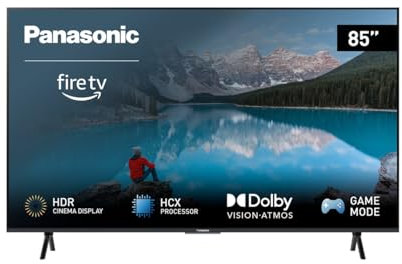 Panasonic TX-85MXW834, 85 Zoll 4K Ultra HD LED Smart TV, High Dynamic Range (HDR), Dolby Atmos & Dolby Vision, Fire TV, Prime Video, Alexa, Netflix, Game Modus, Schwarz