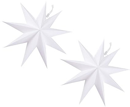 CALLARON 2 Stück 30 Cm Papierstern-Laternen-Lampenschirm Weihnachtsstern-Lampenschirm Stern-Papierlaternen Für Weihnachten Hochzeit Geburtstag Urlaub Party Heimdekoration