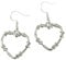 Barbed Wire Heart Earrings sterling silver or silver plated hooks, gothic jewellery thorn valentines day gift for girlfriend wife halloween