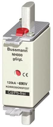 Eaton Bussmann Eaton Bussman Sicherungseinsatz NH000, 690V ac / 25A, gG - gL DIN 43620-1, DIN 43620-3, IEC 60269-2